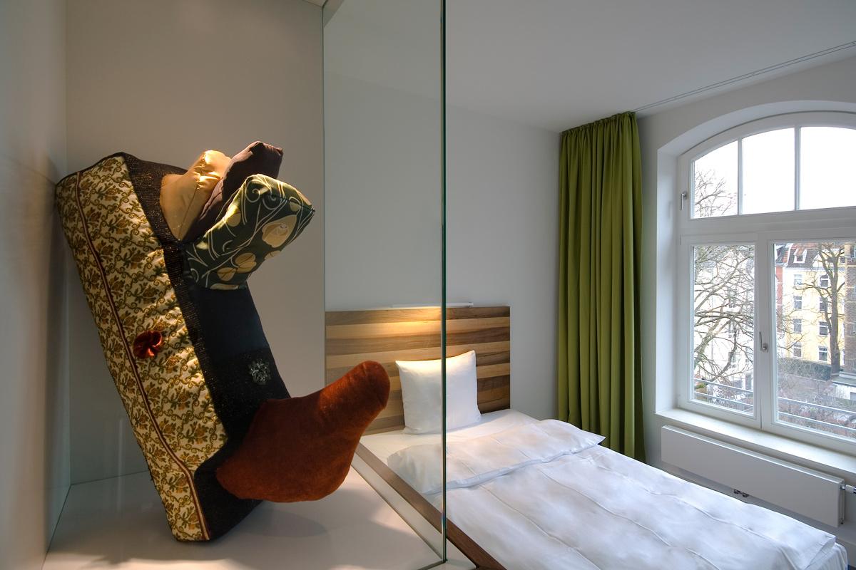 Economy Zimmer mit Kunstausstattung - Hopper Hotel